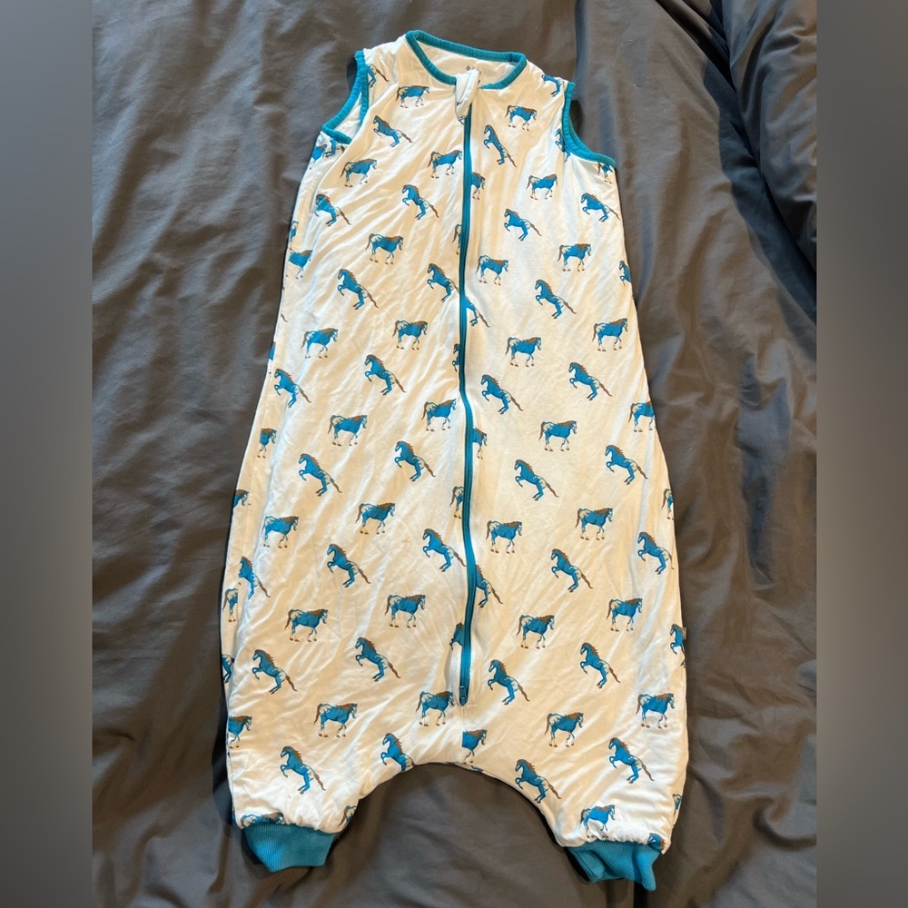 Kyte bamboo sleep bag walker with Appaloosa horses